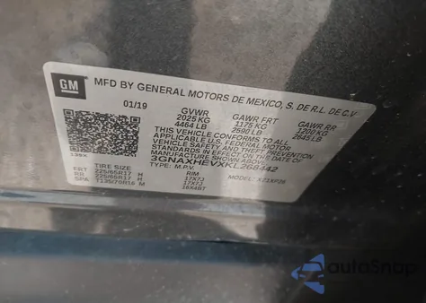 2019 Chevrolet Equinox Ls z USA, uszkodzony, nr VIN 3GNAXHEVXKL268442
